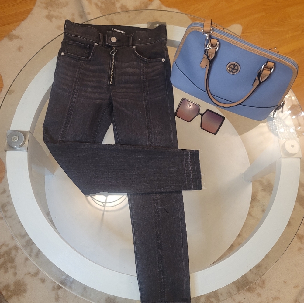 Express Cropped High Rise Skinny Jean Stretch 2R